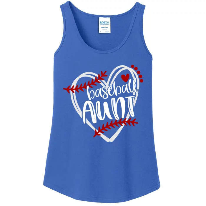 Baseball Heart Aun Auntie Gift Trendy Gift Ladies Essential Tank