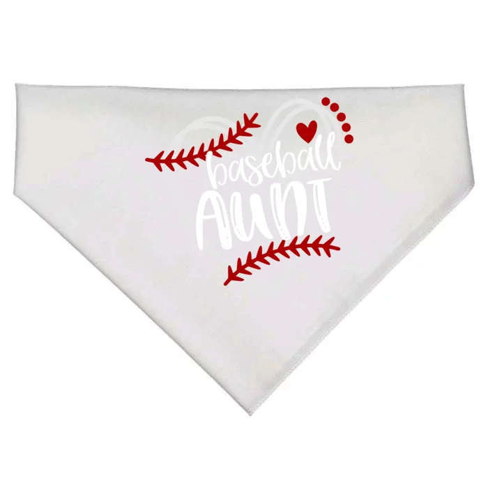 Baseball Heart Aun Auntie Gift Trendy Gift USA-Made Doggie Bandana