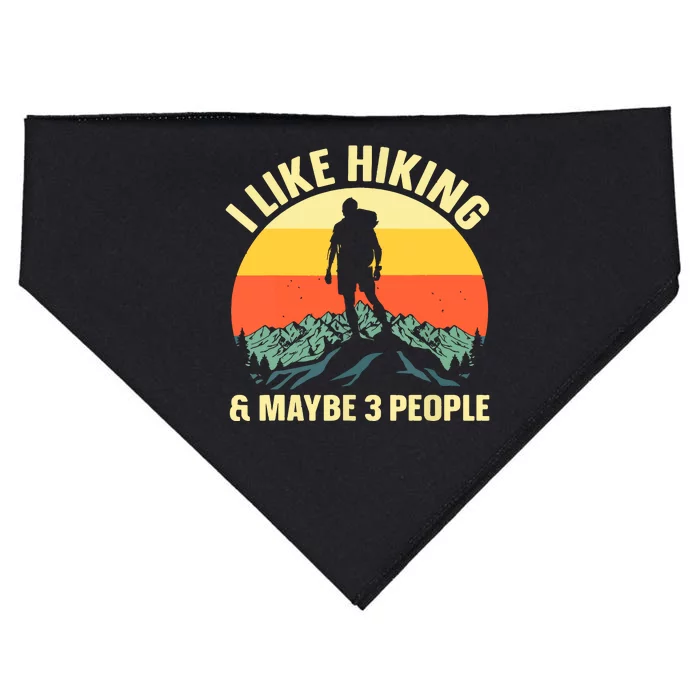 Best Hiking Art Mountaineer Hike Gear Vintage Hiking Gift USA-Made Doggie Bandana