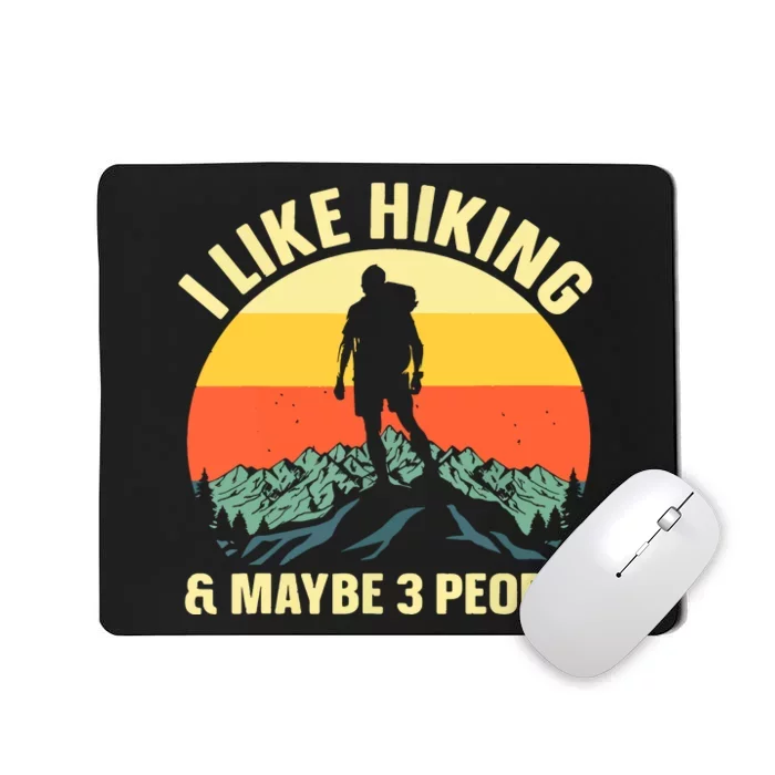 Best Hiking Art Mountaineer Hike Gear Vintage Hiking Gift Mousepad