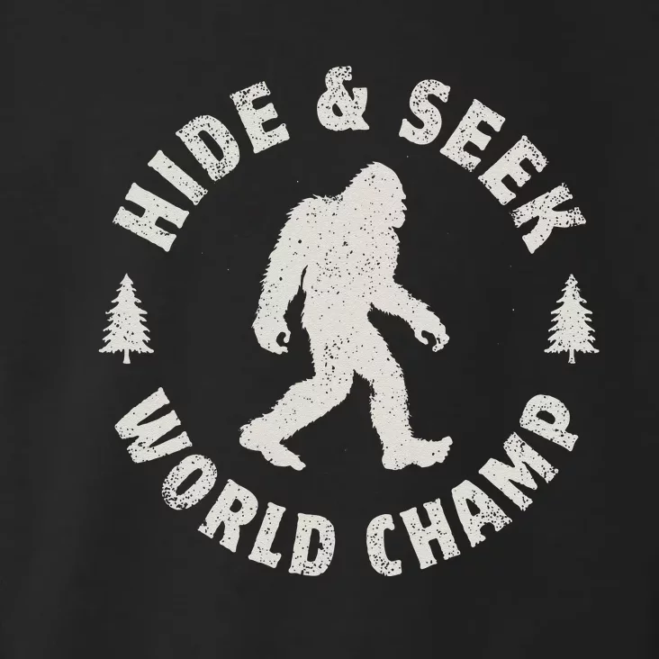 Bigfoot Hide And Seek World Champion Sasquatch Retro Vintage Toddler Hoodie