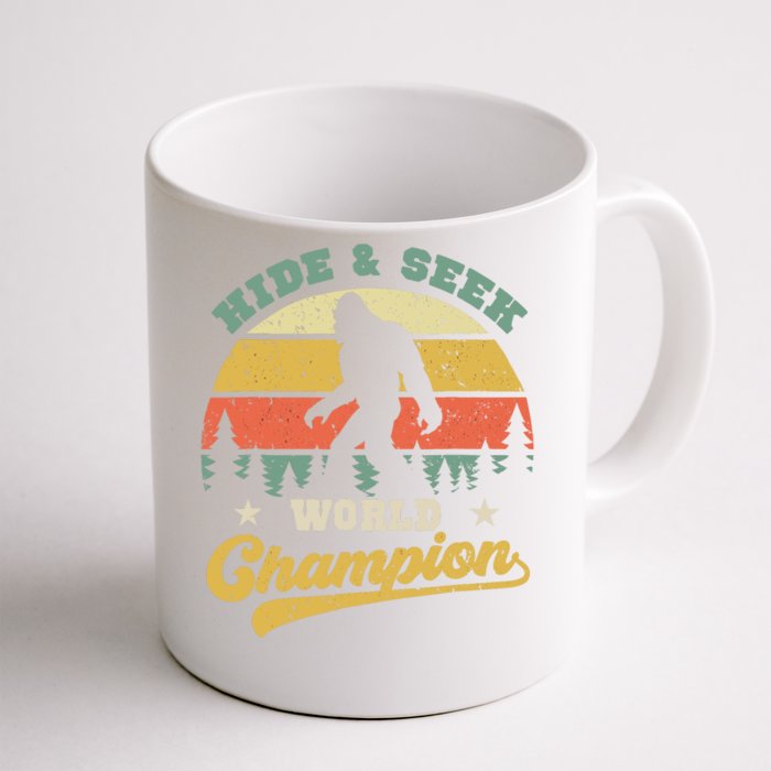 Bigfoot Hide And Seek World Champion Sasquatch Retro Vintage Front & Back Coffee Mug