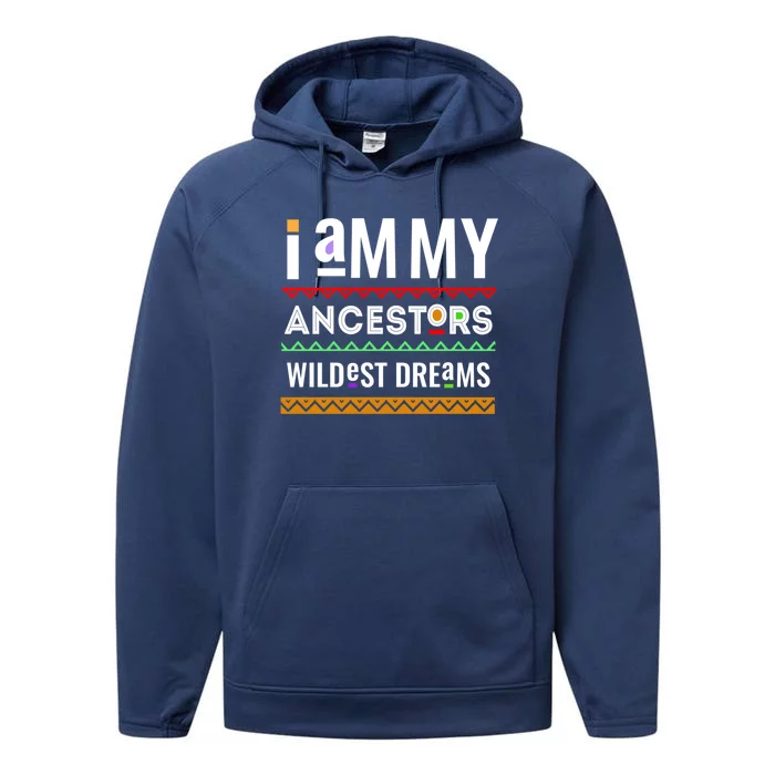 Black History Ancestors Wildest Dreams Melanin Meaningful Gift Performance Fleece Hoodie