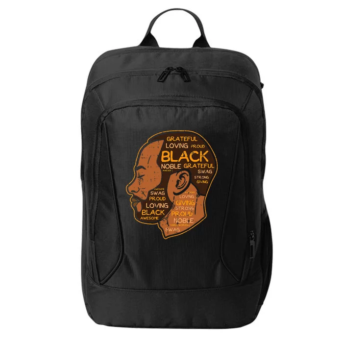 Black History Afro Man Words African American Father Dad City Backpack