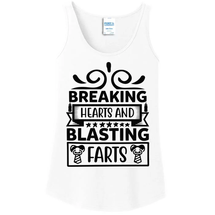 Breaking Hearts And Blasting Farts Ladies Essential Tank