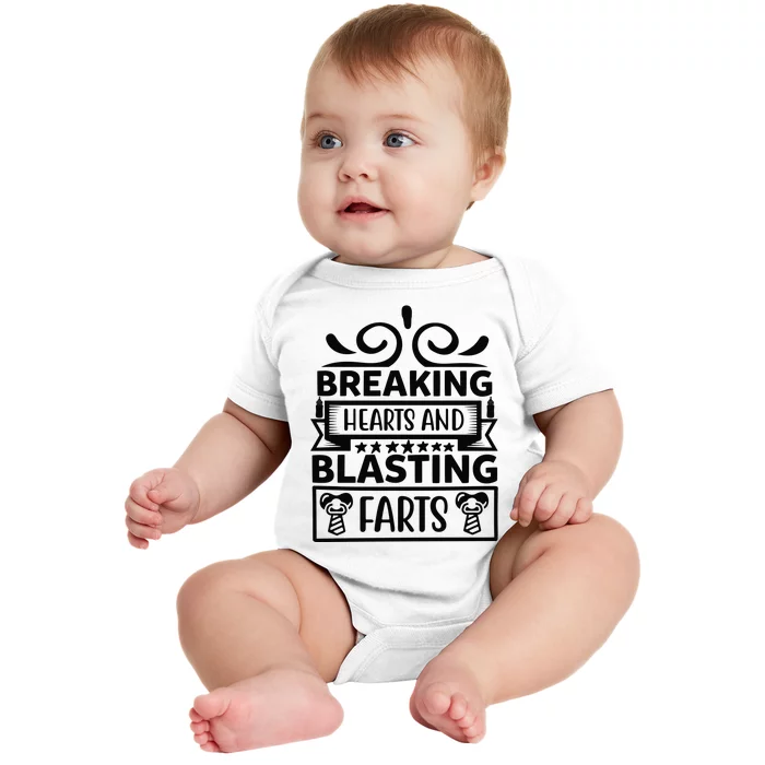 Breaking Hearts And Blasting Farts Baby Bodysuit