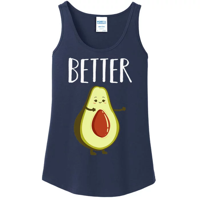 Better Half Avocado Matching Couple Valentine's Day Wedding Ladies Essential Tank