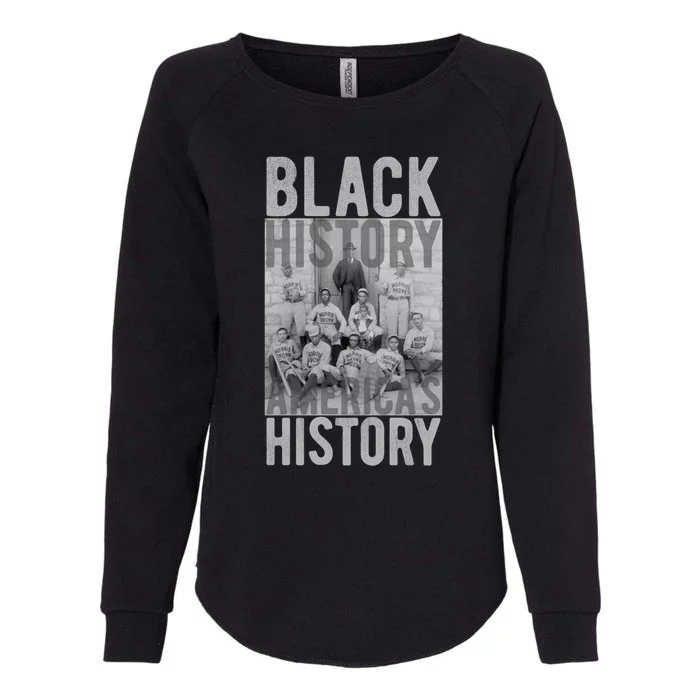 Black History America's History Historical Baseball Team Gift Womens California Wash Sweatshirt