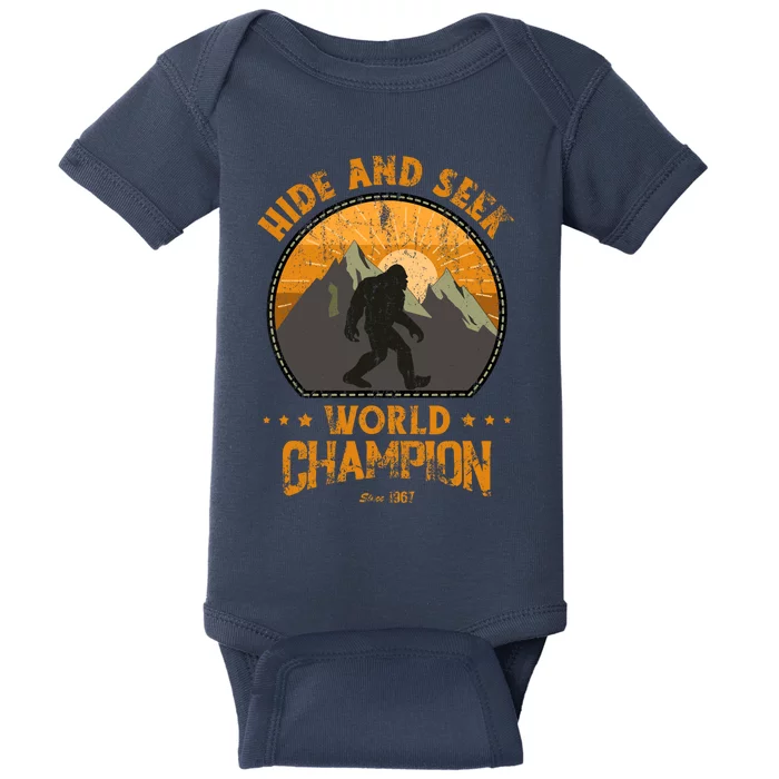 Bigfoot Hide And Seek Bigfoot Hide And Seek Champion Baby Bodysuit