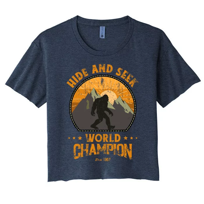 Bigfoot Hide And Seek Bigfoot Hide And Seek Champion Women's Crop Top Tee