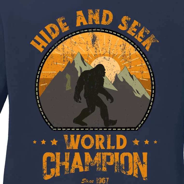 Bigfoot Hide And Seek Bigfoot Hide And Seek Champion Ladies Long Sleeve Shirt