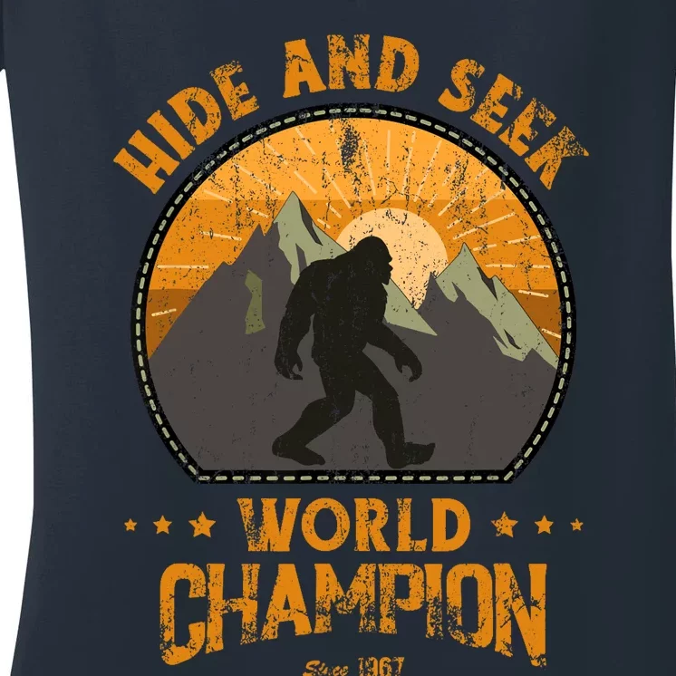 Bigfoot Hide And Seek Bigfoot Hide And Seek Champion Women's V-Neck T-Shirt