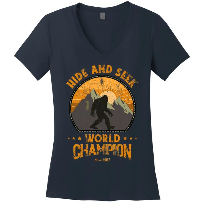 Bigfoot Hide And Seek Bigfoot Hide And Seek Champion Women's V-Neck T-Shirt