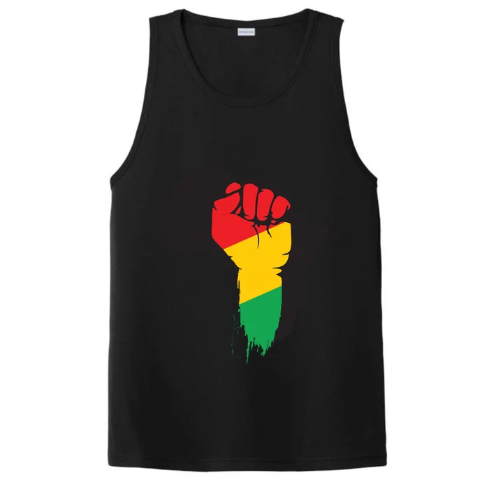 Black History African Maps Performance Tank