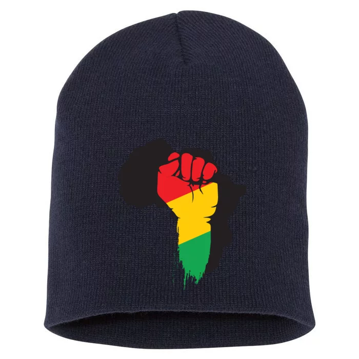 Black History African Maps Short Acrylic Beanie