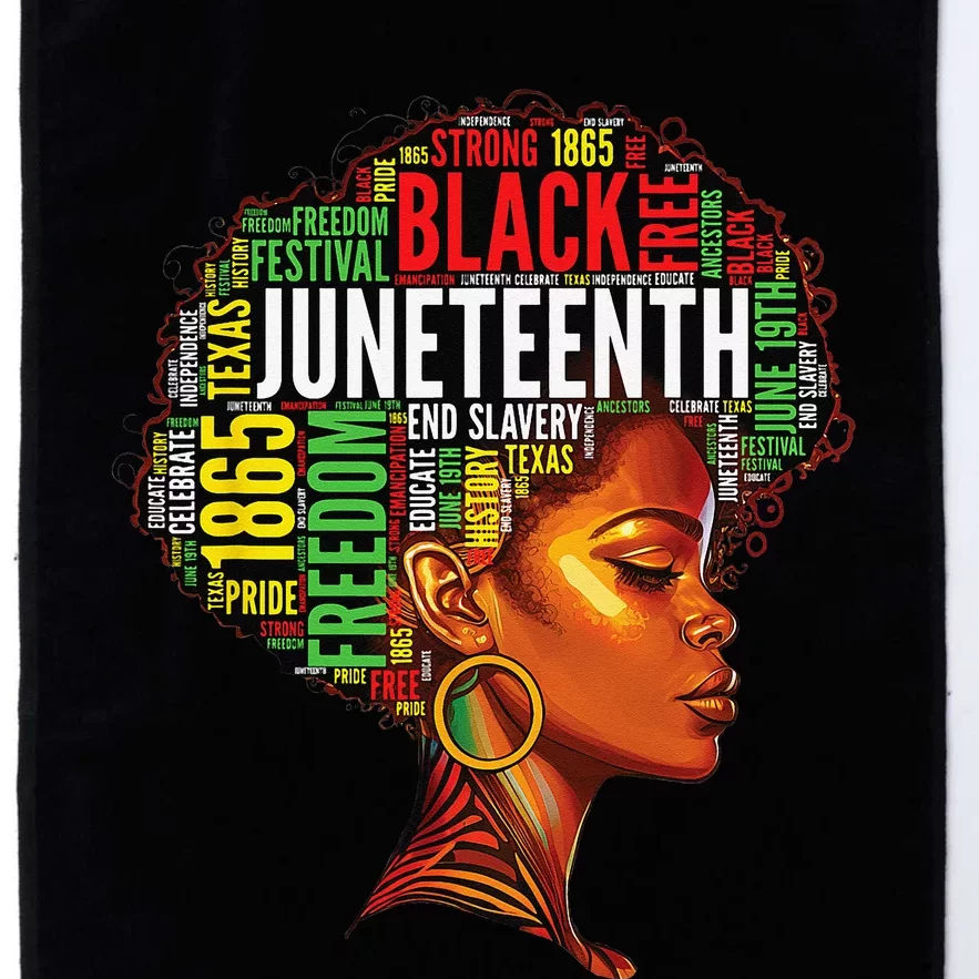 Black History Afro Queen Melanin Word Art Wo Juneteenth Platinum Collection Golf Towel