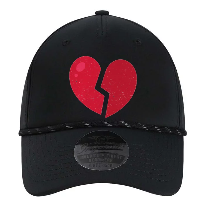 Broken Heart Anti Valentine's Day Funny Distressed Heart Premium Performance The Dyno Cap