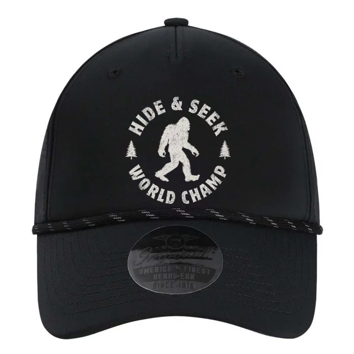 Bigfoot Hide And Seek World Champion Sasquatch Retro Vintage= Performance The Dyno Cap