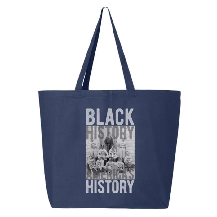 Black History America's History Historical Baseball Team Gift 25L Jumbo Tote