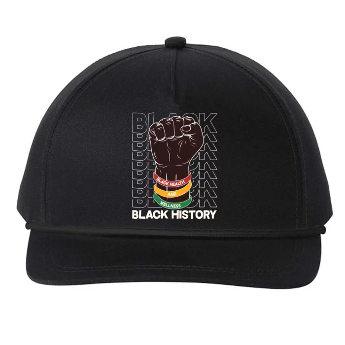 Black Health And Wellness Black History Snapback Five-Panel Rope Hat