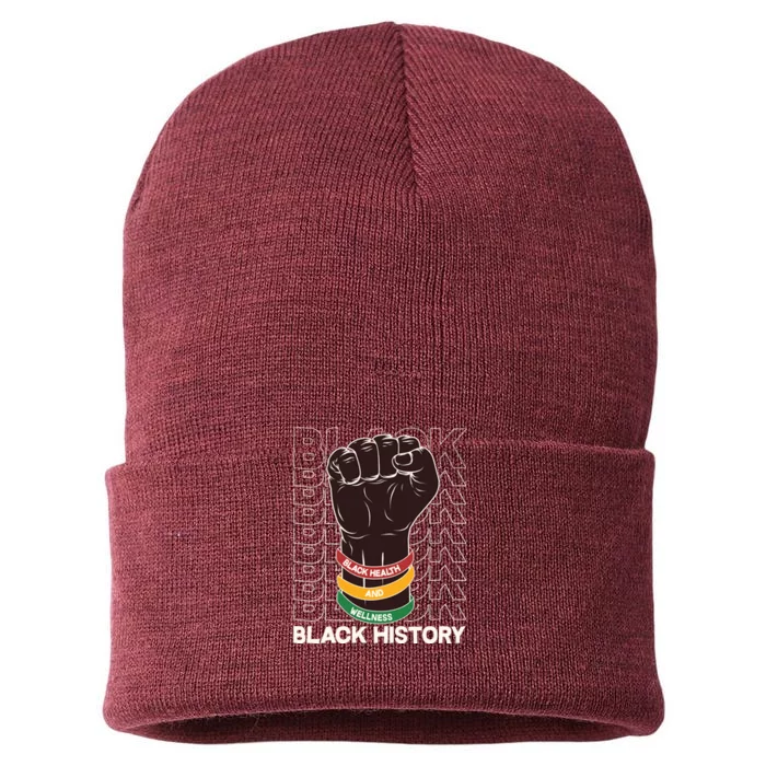 Black Health And Wellness Black History Sustainable Knit Beanie