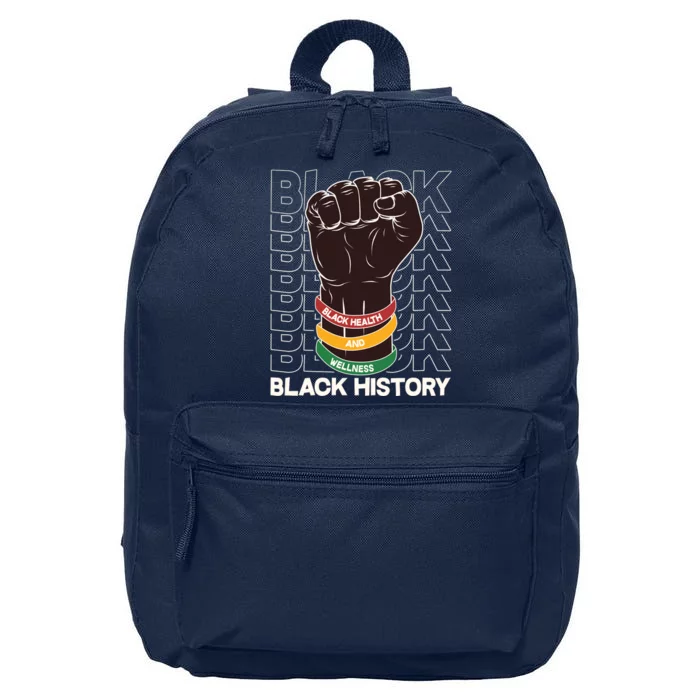 Black Health And Wellness Black History 16 in Basic Backpack