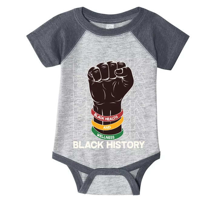 Black Health And Wellness Black History Infant Baby Jersey Bodysuit