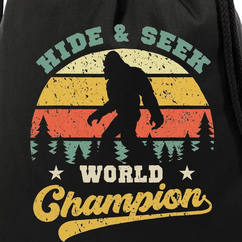 Bigfoot Hide And Seek World Champion Sasquatch Drawstring Bag