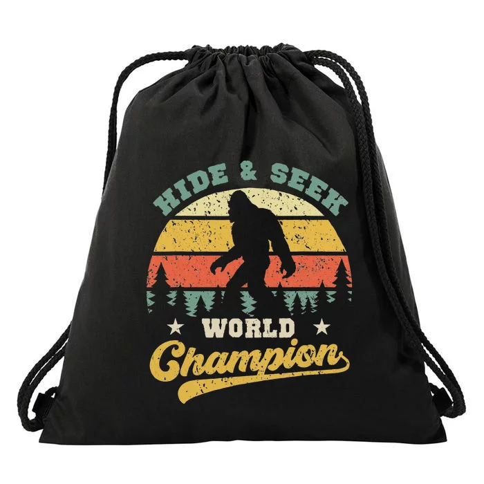 Bigfoot Hide And Seek World Champion Sasquatch Drawstring Bag