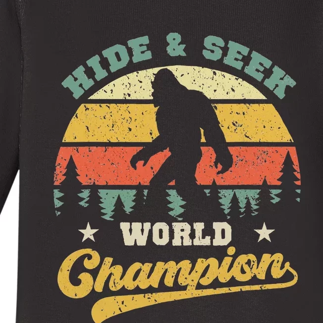 Bigfoot Hide And Seek World Champion Sasquatch Baby Long Sleeve Bodysuit