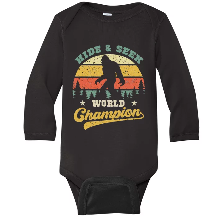 Bigfoot Hide And Seek World Champion Sasquatch Baby Long Sleeve Bodysuit