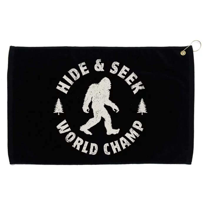 Bigfoot Hide And Seek World Champion Sasquatch Retro Vintage Grommeted Golf Towel