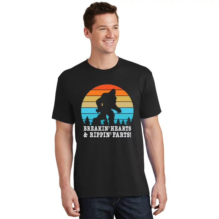 Breakin Hearts And Rippin Farts Bigfoot T-Shirt