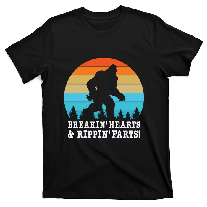 Breakin Hearts And Rippin Farts Bigfoot T-Shirt