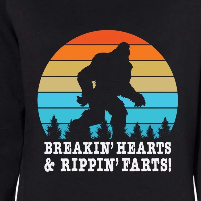 Breakin Hearts And Rippin Farts Bigfoot Womens California Wash Sweatshirt