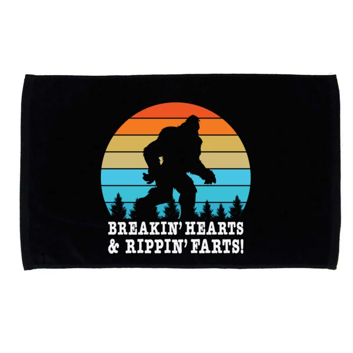 Breakin Hearts And Rippin Farts Bigfoot Microfiber Hand Towel