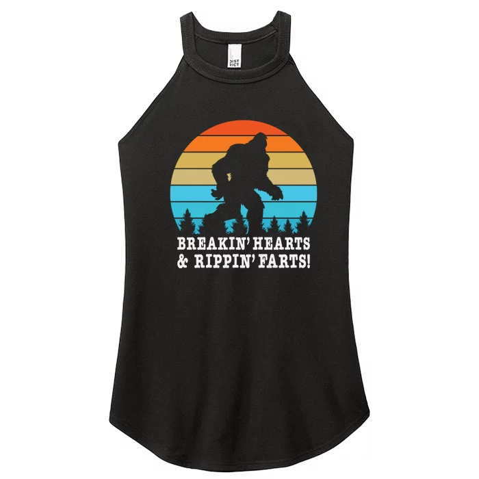 Breakin Hearts And Rippin Farts Bigfoot Women’s Perfect Tri Rocker Tank