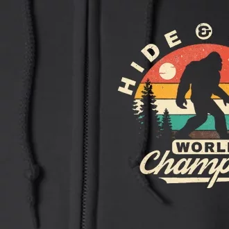 Bigfoot Hide And Seek World Champion Sasquatch Full Zip Hoodie