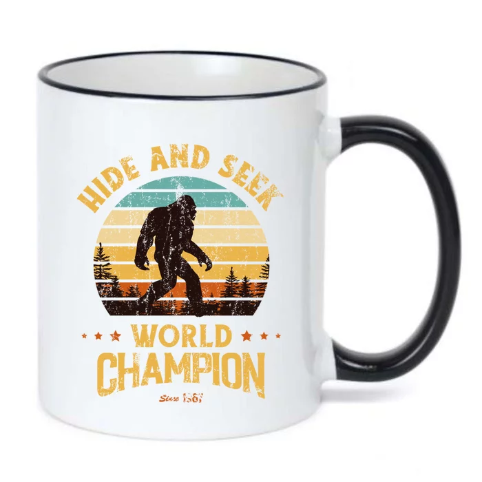 Bigfoogift Hide And Seek Bigfoot Hide And Seek Champion Cute Gift Black Color Changing Mug