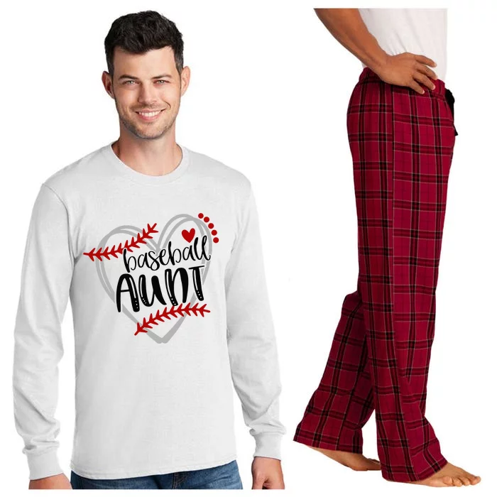 Baseball Heart AUN Auntie Trendy Long Sleeve Pajama Set