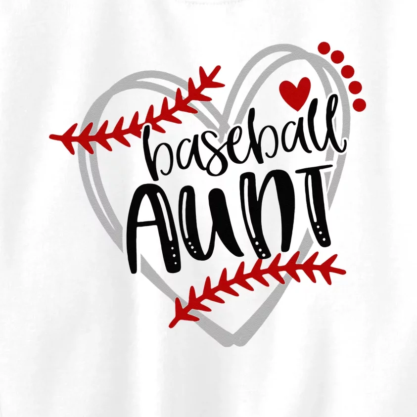 Baseball Heart AUN Auntie Trendy Kids Sweatshirt