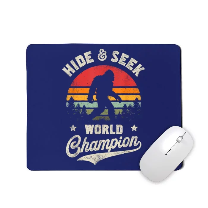 Bigfoot Hide And Seek World Champion Sasquatch Retro Vintage Mousepad