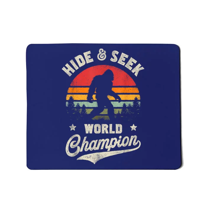 Bigfoot Hide And Seek World Champion Sasquatch Retro Vintage Mousepad