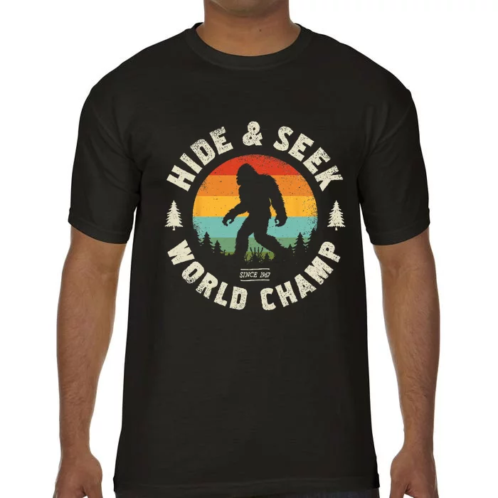 Bigfoot Hide And Seek World Champion Sasquatch Retro Vintage Comfort Colors T-Shirt