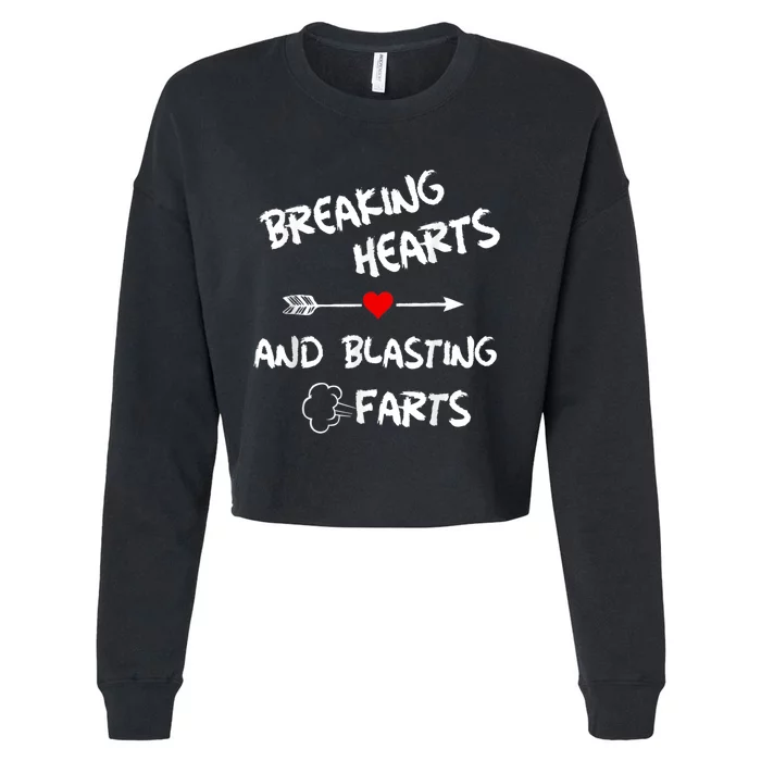 Breaking Hearts And Blasting Farts Cropped Pullover Crew