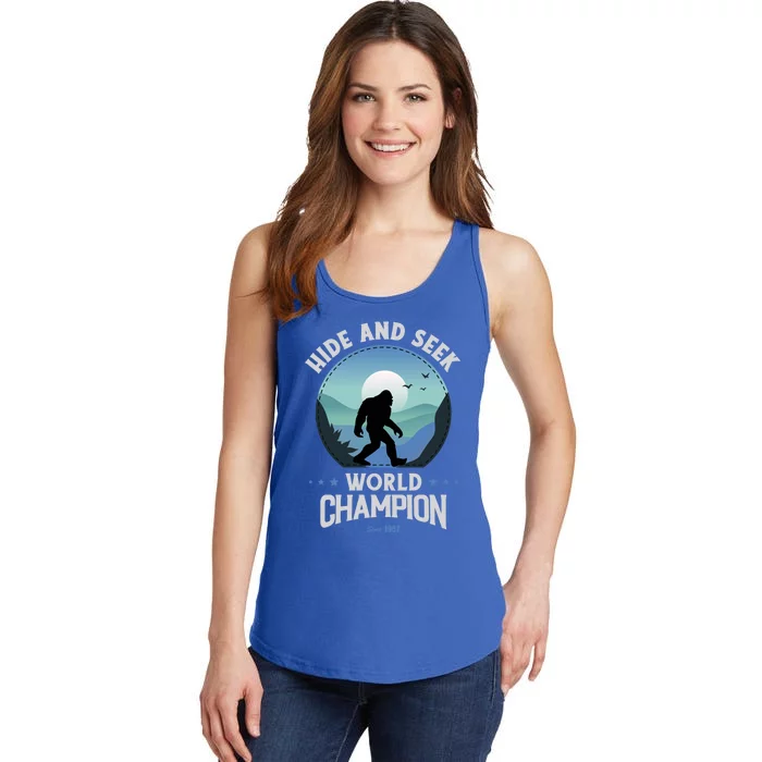 Bigfoogift Hide And Seek Bigfoot Hide And Seek Champion Cool Gift Ladies Essential Tank