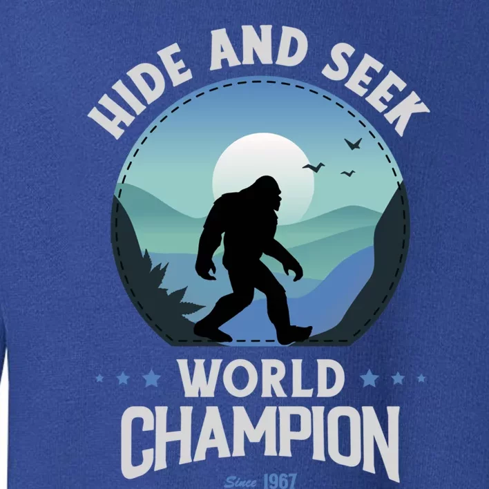 Bigfoogift Hide And Seek Bigfoot Hide And Seek Champion Cool Gift Toddler Sweatshirt