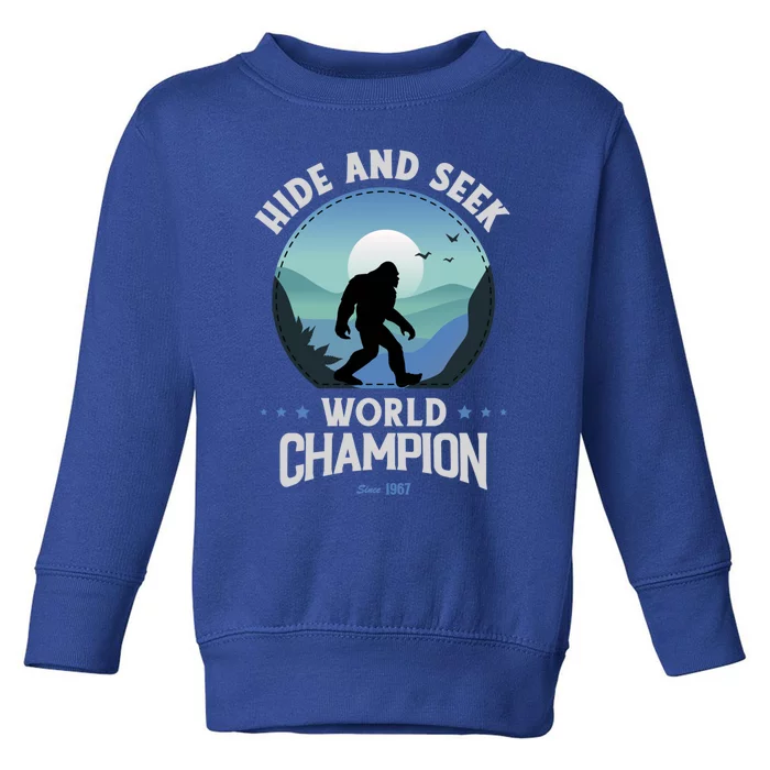 Bigfoogift Hide And Seek Bigfoot Hide And Seek Champion Cool Gift Toddler Sweatshirt