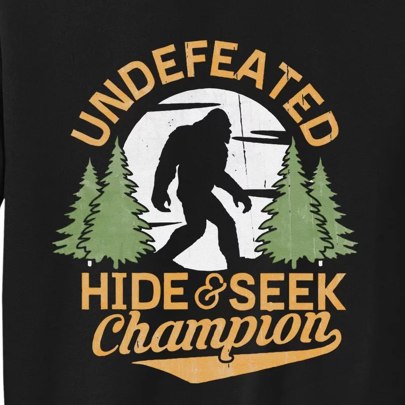 Bigfoot Hide And Seek Champion Sasquatch Stuff Tall Sweatshirt