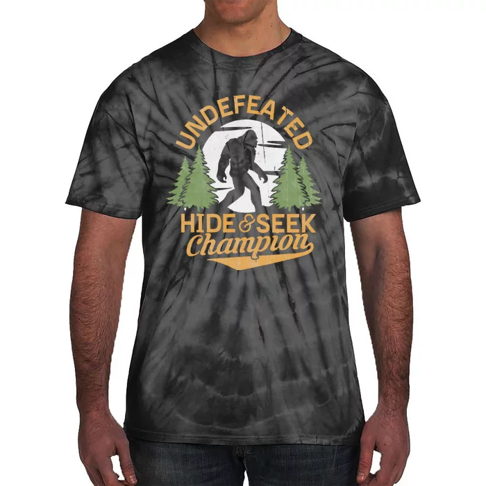 Bigfoot Hide And Seek Champion Sasquatch Stuff Tie-Dye T-Shirt